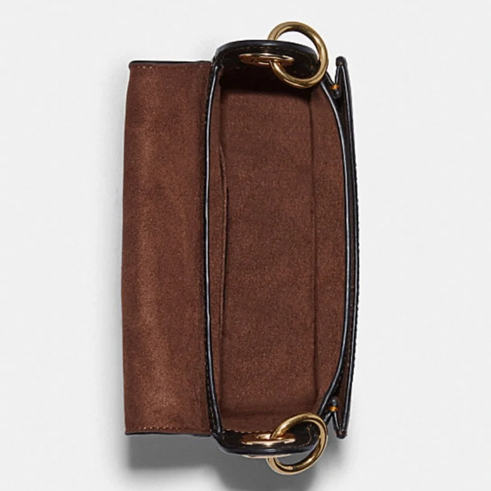 RARE🔥Authentic COACH SIGNATURE LEATHER  PATCHES FLAP SNAP SHOULDER/CROSSBODY - Picture 7 of 16